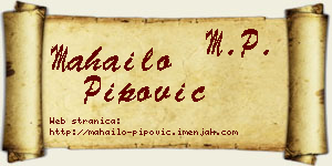 Mahailo Pipović vizit kartica